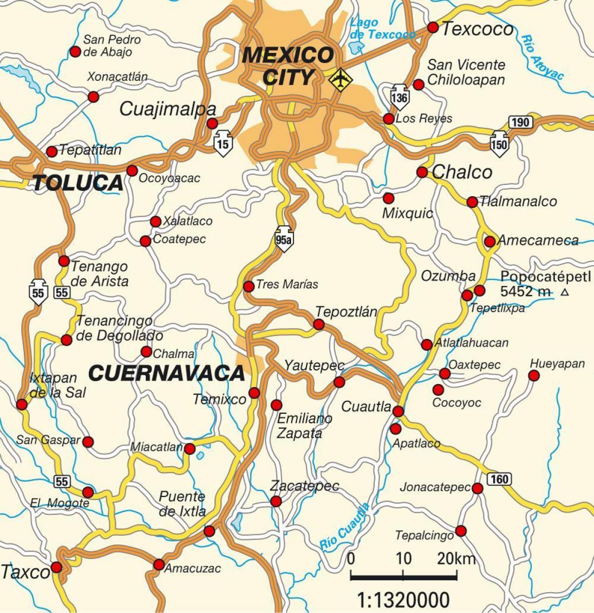 ciudad Mexiko kaart