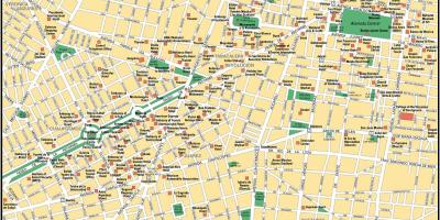 Kaart van Mexico City punte van belang