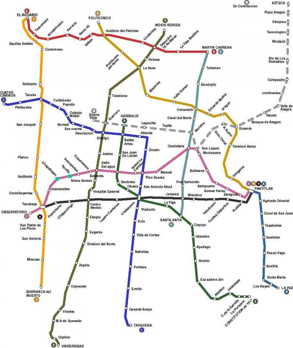 kaart van Mexico City bus 