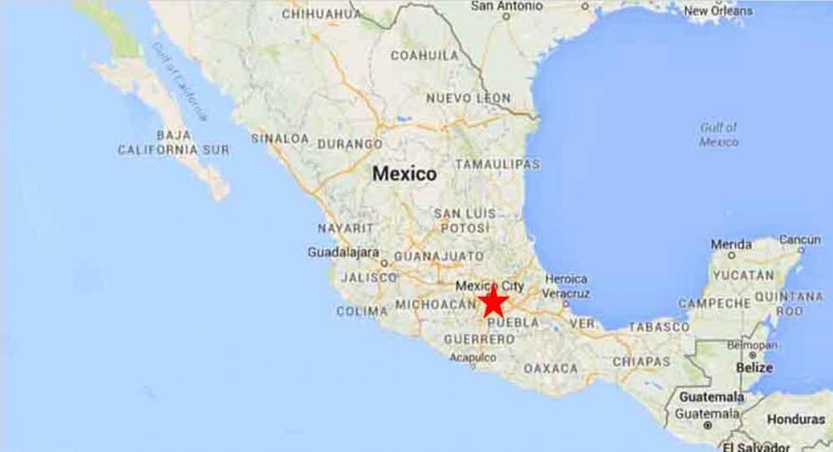 hoofstad van Mexiko kaart