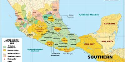 Tenochtitlan Mexiko kaart