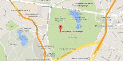 Chapultepec park kaart