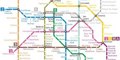 Mexico City tube kaart