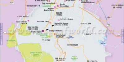 Mexico City kaart plek