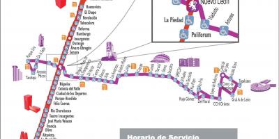 Kaart van metrobus Mexico City