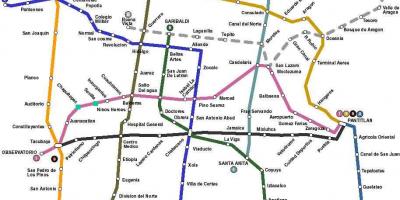 Kaart van Mexico City bus 