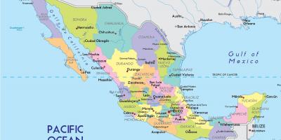 Kaart van Mexico City staat