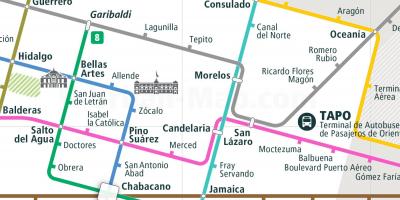 Kaart van tepito Mexico City 